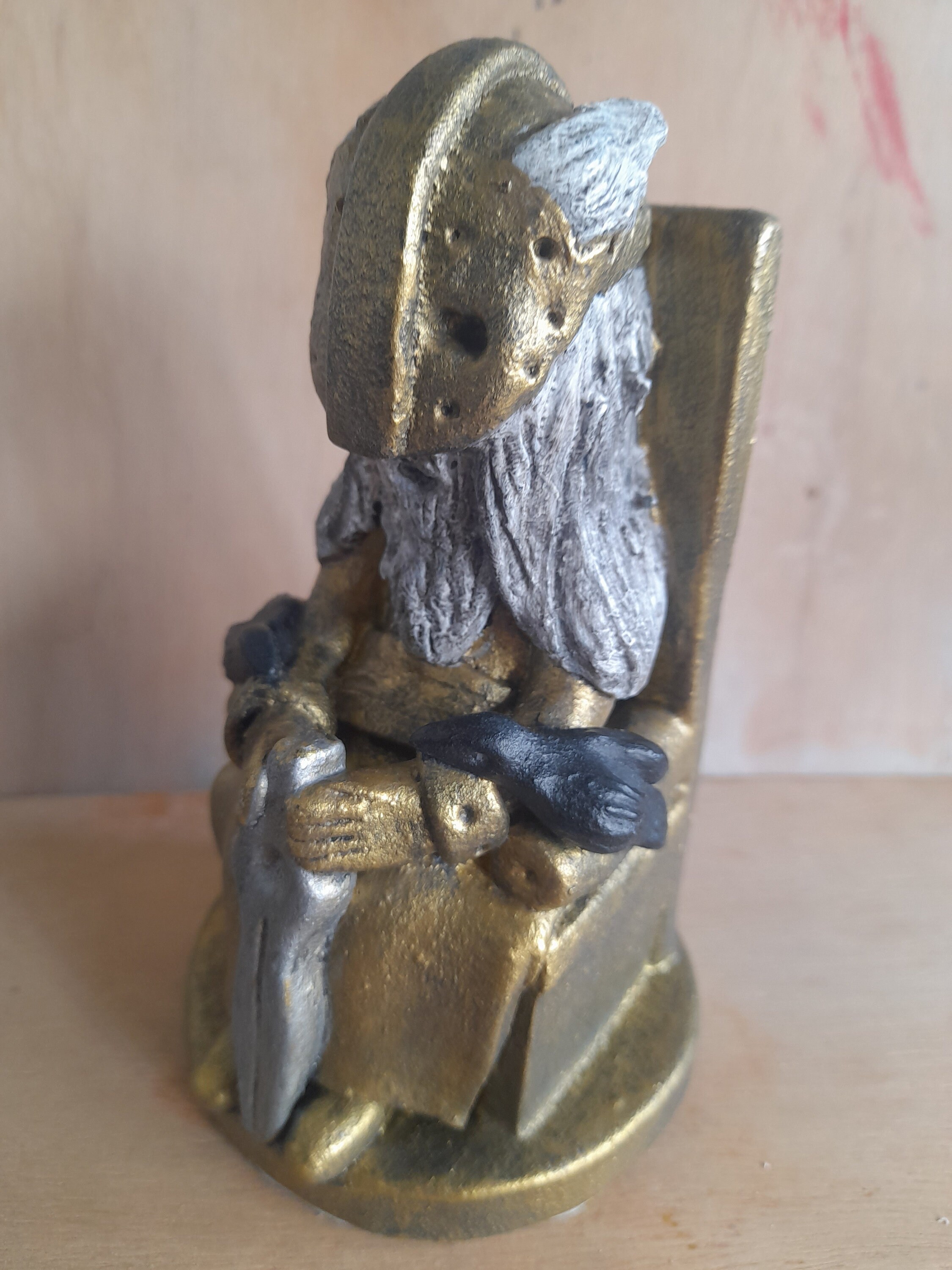 Odin Statue – Norse Viking God Figure Home Decor By Dryad Design – Polyresin Rune Statue