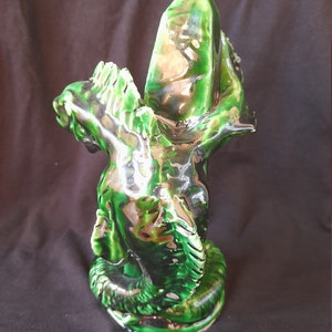 Deep One Ceramic Statue / Dagon Statue / Ceramic Deep One Figurine / Handmade Deep One Figurine / Glazed Dagon Statue / Cthulhu Mythos image 5