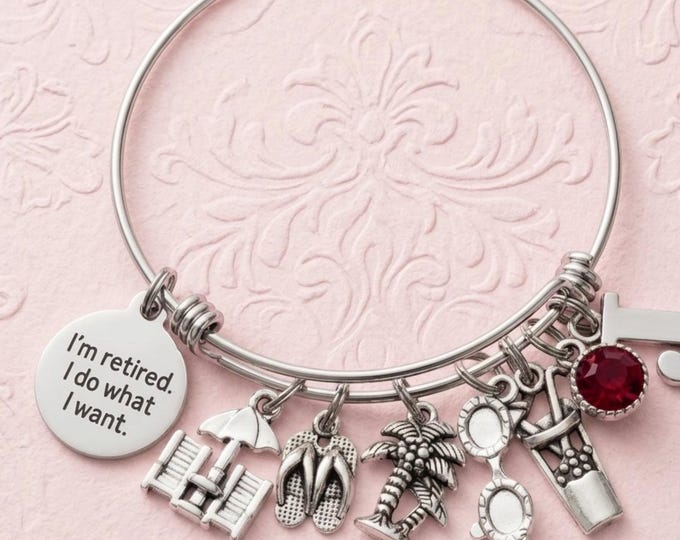 Funny Retirement Gift for Women, Stainless Steel Beach Theme