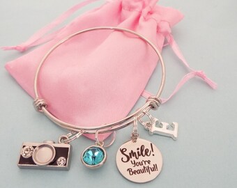 Mix and Match Earrings Photographer Gift Birthstone Gift Birthstone Camera and Eye Earrings