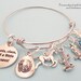 Cowgirl Birthday Gift, Country Western Wear, Personalized Gift, Horse Rider Charm Bracelet, Birthday Gift for Her, Birthstone Jewelry