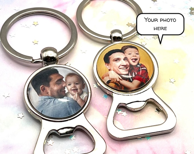 Custom Dad Keychain, Fathers Day, Personalized Gift for Him, Dad Gift, Bottle Opener, Handmade Men’s Gift, Kid to Dad Personalized Keychain
