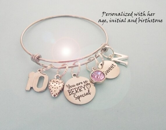 Gift for Her, Handmade Jewelry, Birthday Gift, Personalized Jewelry, Charm  Bracelet, Personalized Gift, 13th Birthday, Initial Bracelet