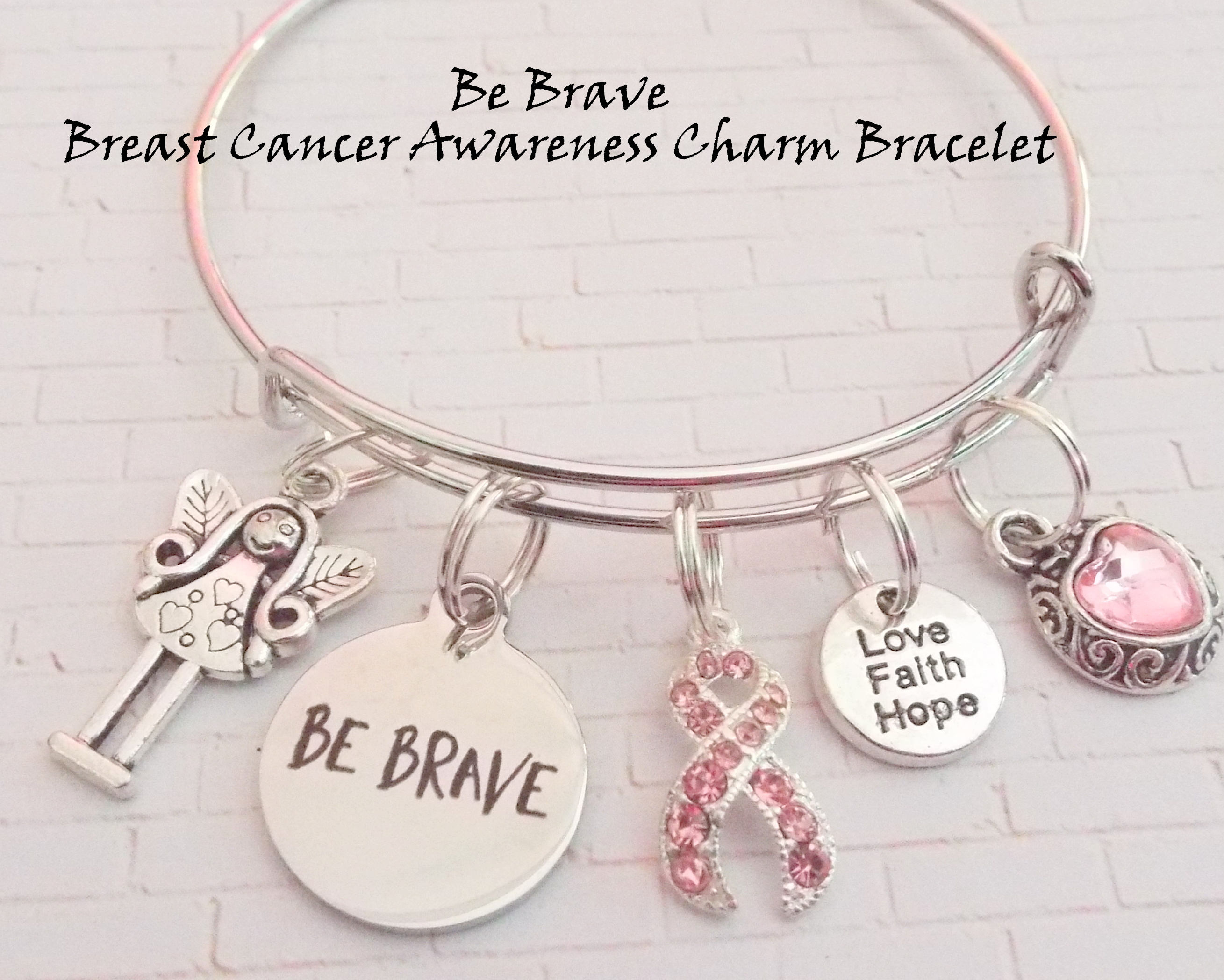 Breast Cancer Survivor Bracelet, Gift for Breast Cancer Survivor