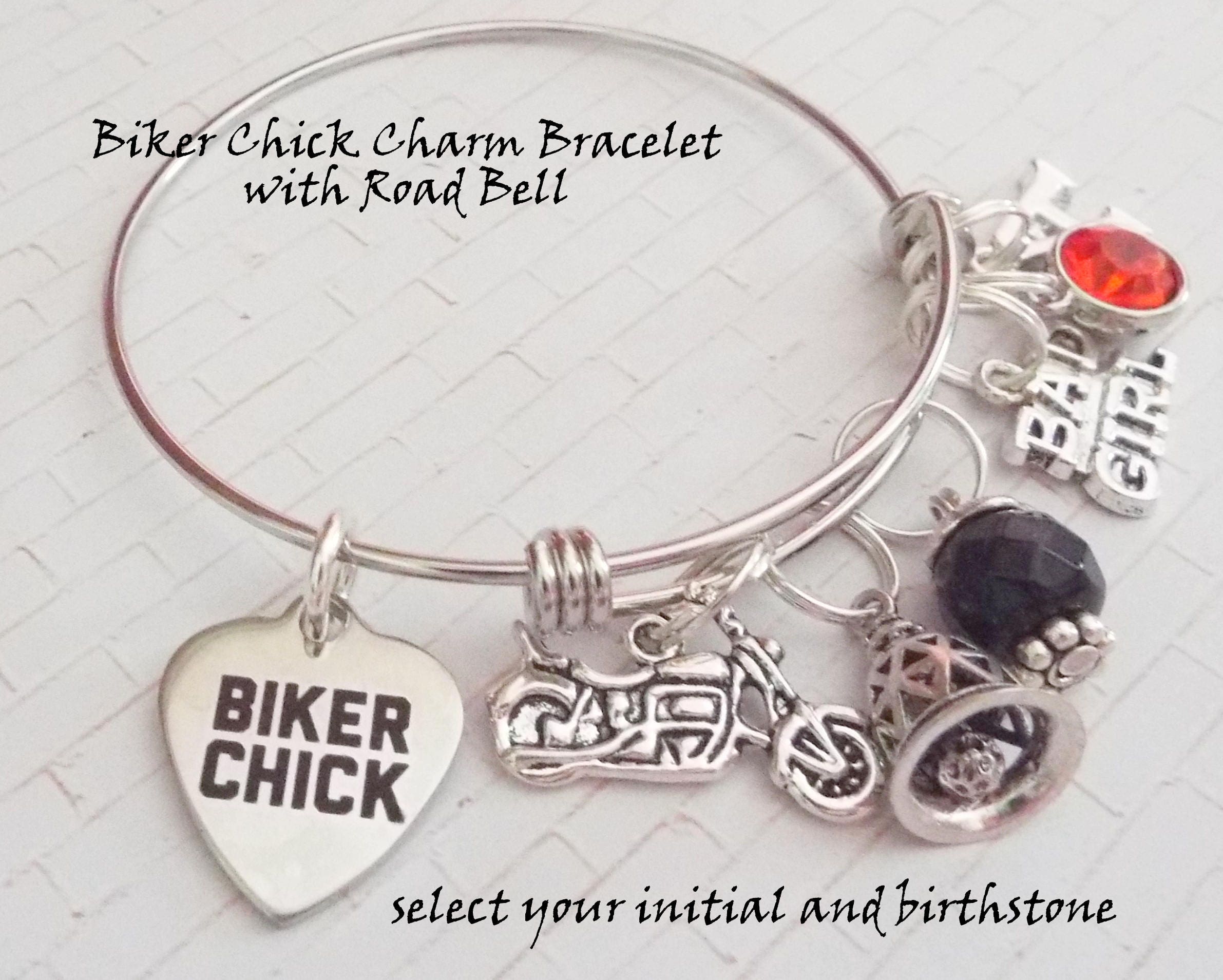 Gift for Biker Chick, Female Motorcycle Rider Jewelry, Motorcycle Charm