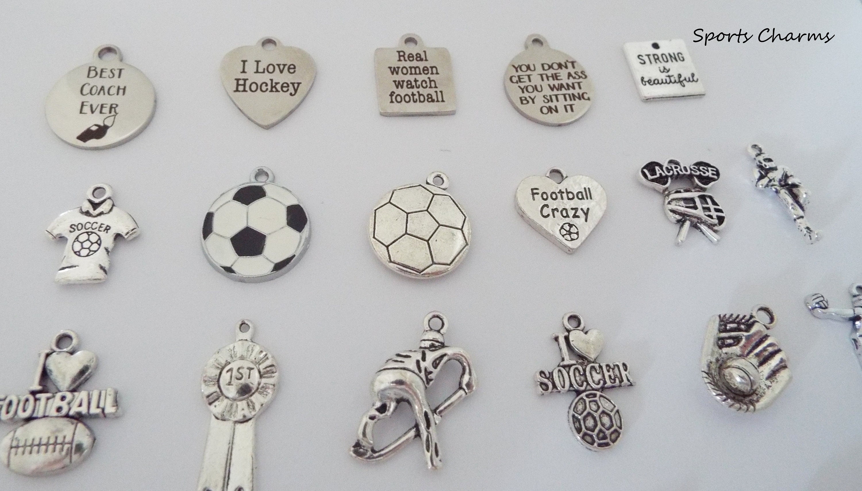 Sports Charms Add on Charms for Charm Bracelets Soccer Etsy