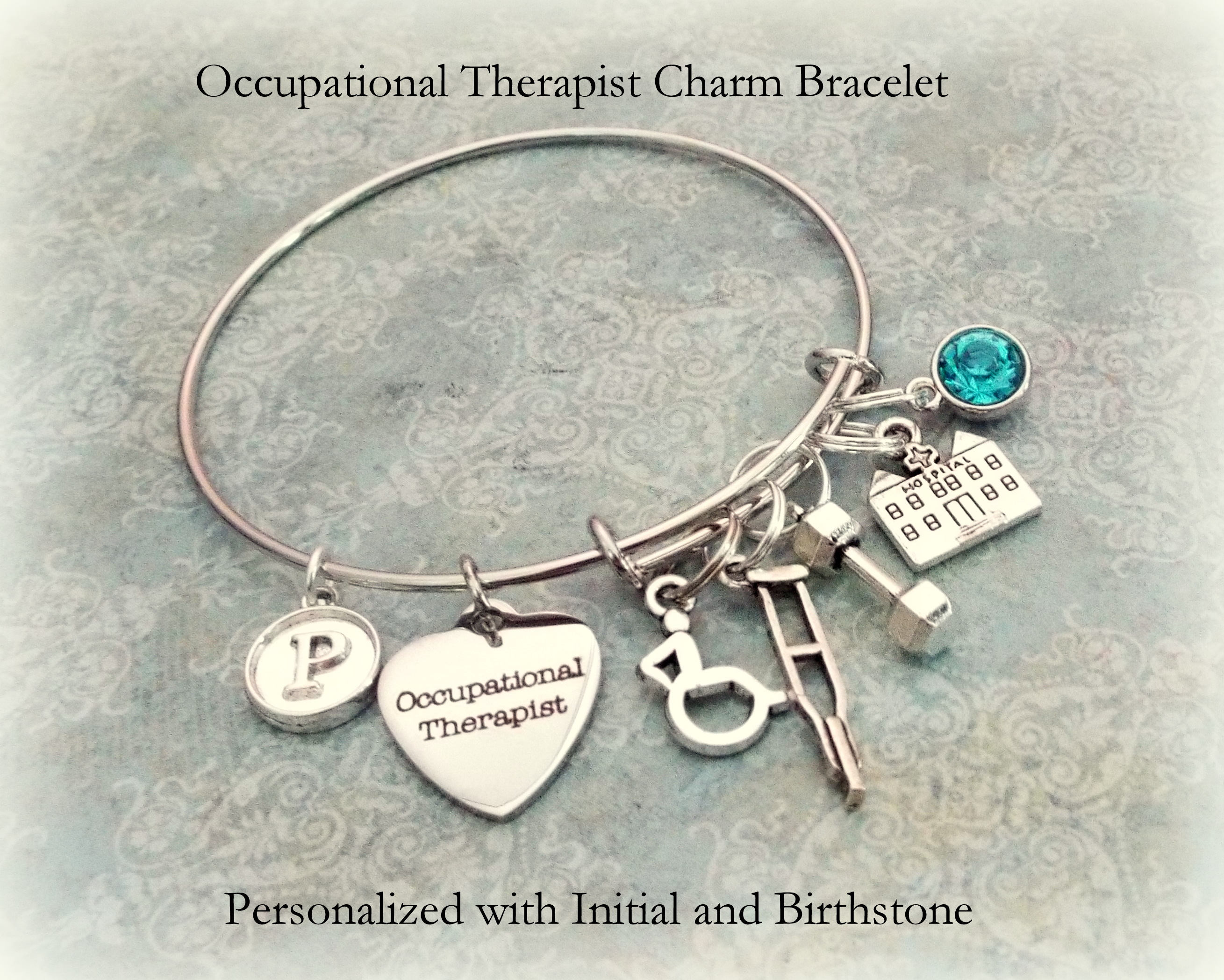 Graduation Gift for Occupational Therapist, Personalized OT Charm