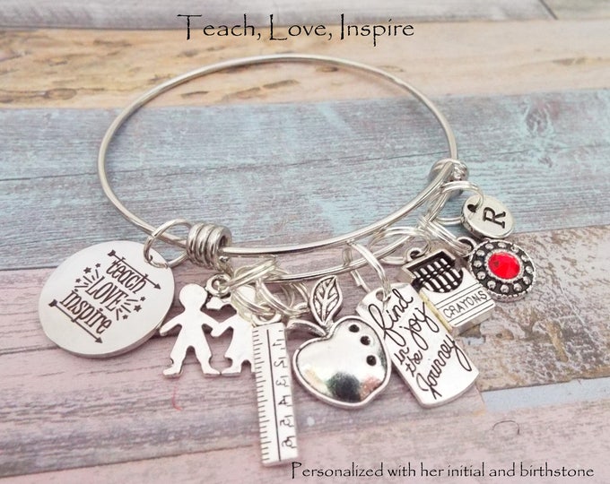 Graduation Gift for Teacher, New Teacher Graduating, Student to Teacher Gift, Thank You Gift, Personalized Gift, Custom Jewelry, Gift Her