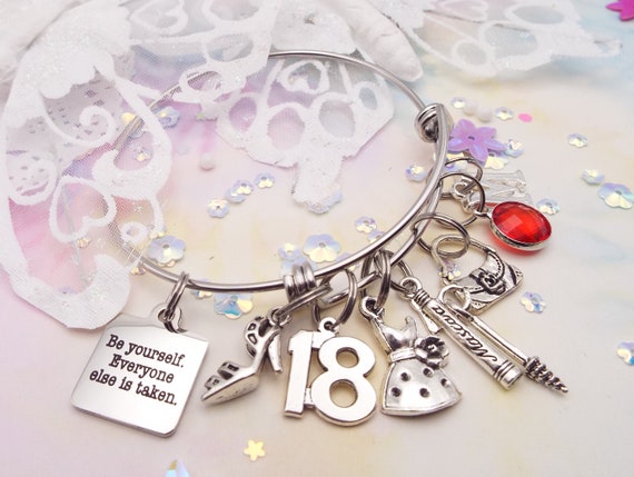 Gift for Girl, Engraved 13th Birthday Charm Bracelet, 13 Year Old Girl  Gift, Handmade Gift for Her, Teenager Jewelry, Personalized Gift