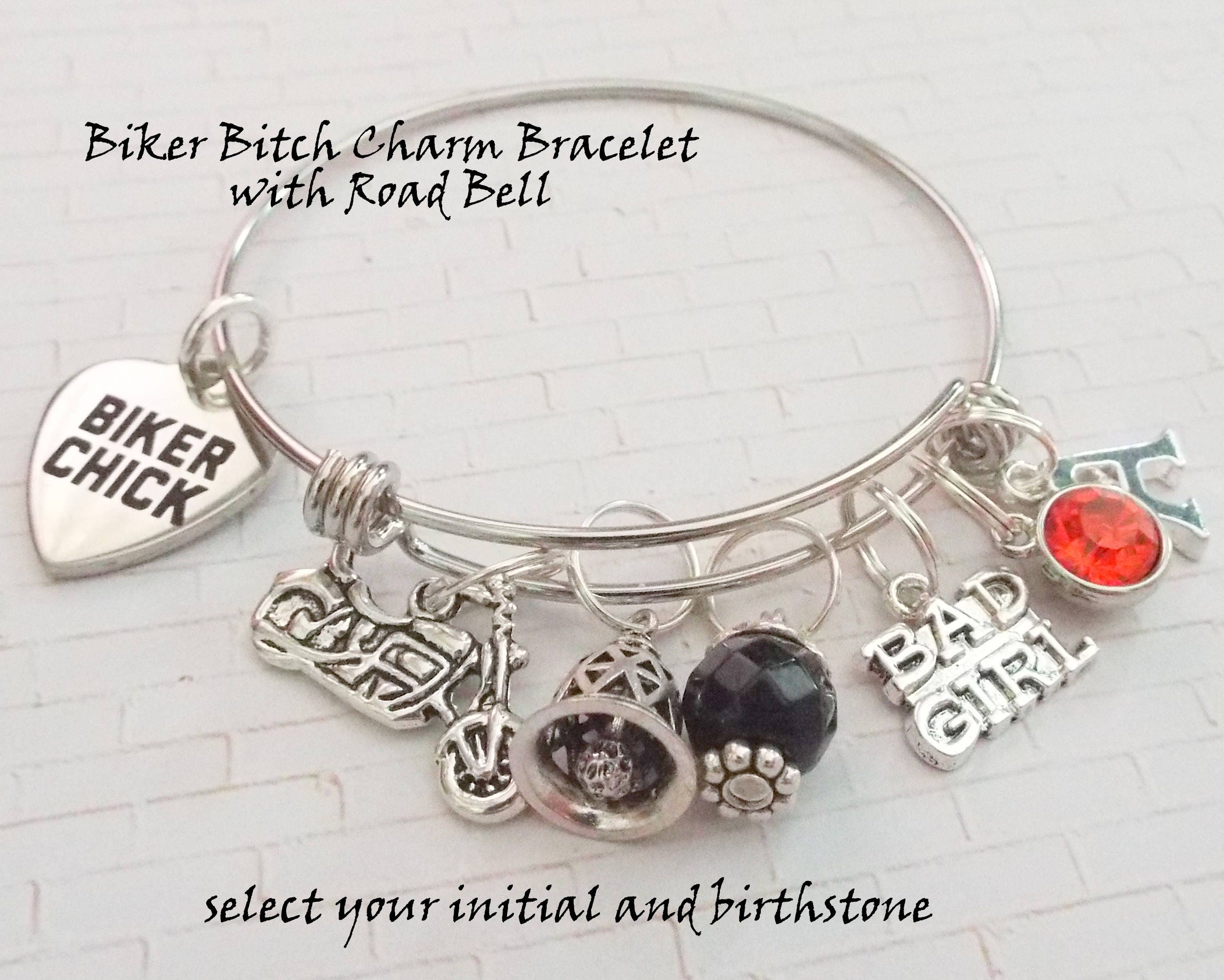 Gift for Biker Chick, Female Motorcycle Rider Jewelry, Motorcycle Charm
