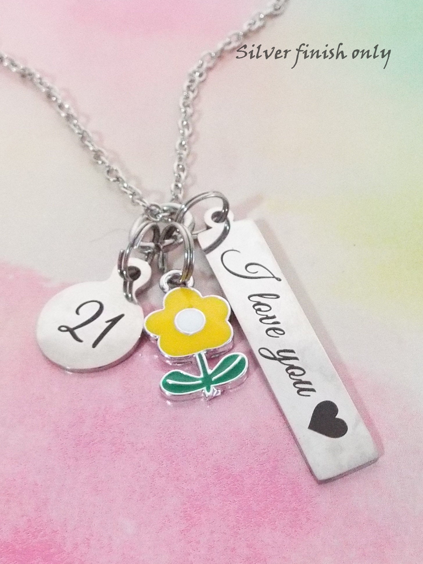 21st Birthday Necklace For Daughter Granddaughter 21st Etsy