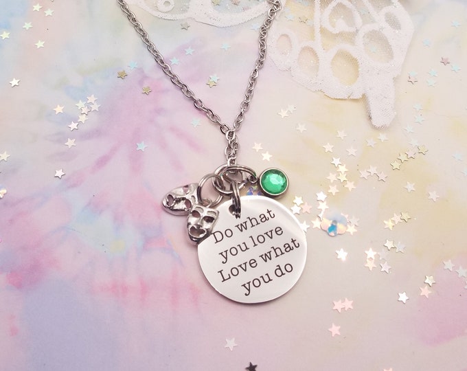 Acting Necklace | Personalized Broadway Gift, | Theater Lover Gift | Custom Jewelry | Actor Necklace | Gift for Her | Acting Teacher Gift