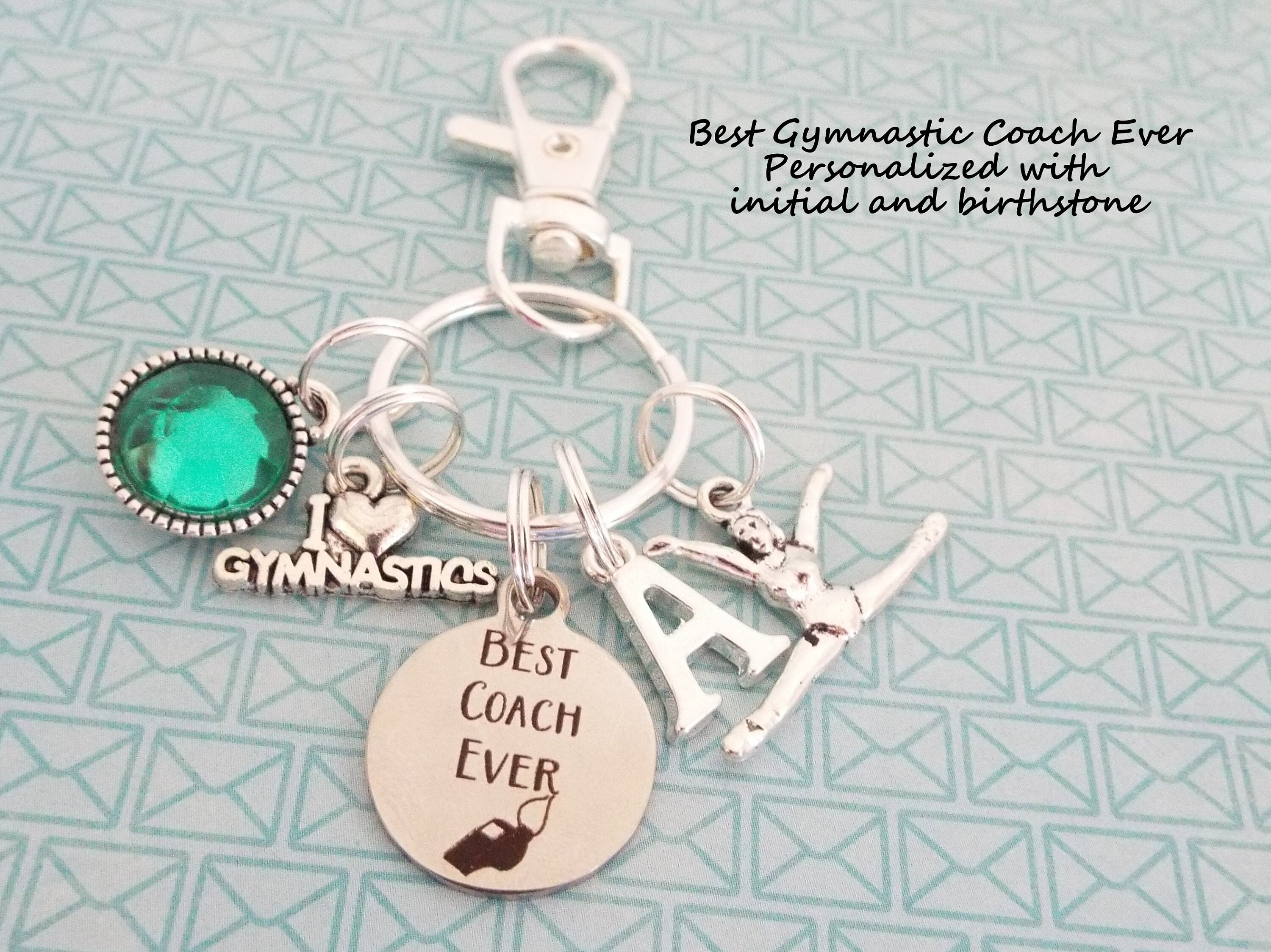 Gymnastics Coach Custom Keychain, Gymnast Coach Gift, Personalized Gift, Gift for Gymnast, Gift