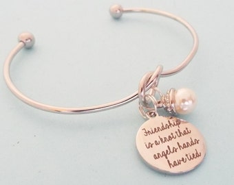 Best Friend Birthday Gift, Friendship Bracelet with Pearl, Gift Idea for Her, Infinity Bracelet, Stackable Bracelet Gift for Her