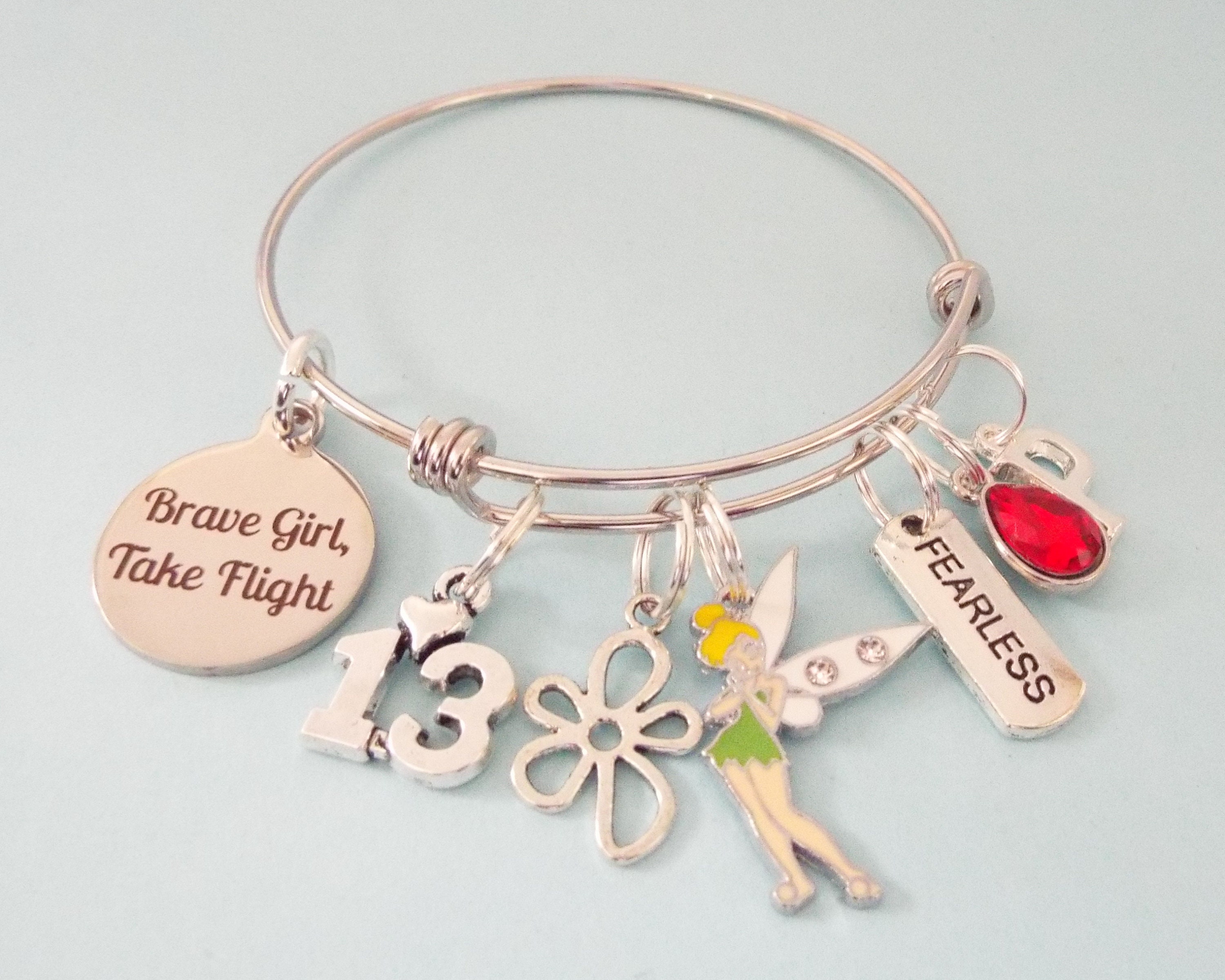 13th Birthday Gift for Girl Charm Bracelet with Fairy Etsy