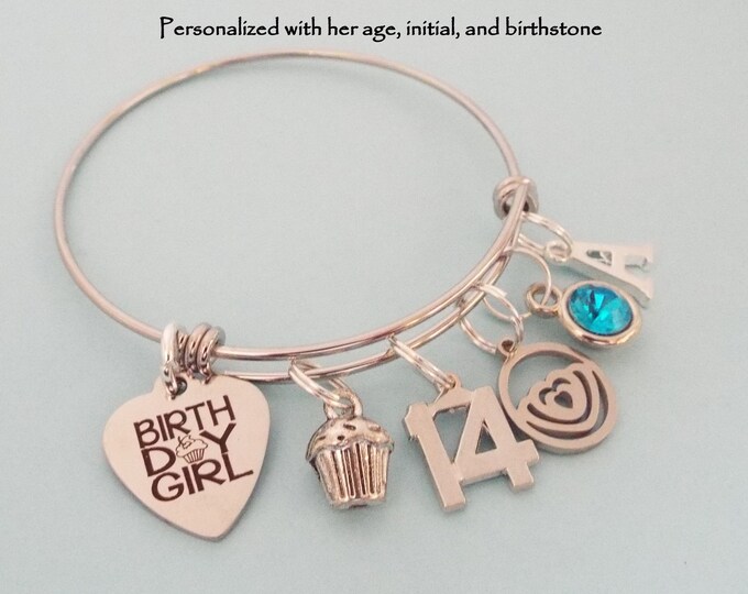 Girl 14th Birthday, Gift for Girl Turning 14, Personalized Birthstone Teenage Girl Birthday, Teenager Gift Ideas for Her, Daughter Gift