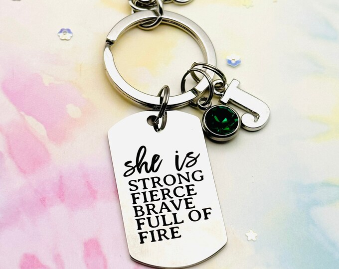 New Driver Gift, Engraved Keychain for Girl, Handmade Keychain, Personalized Gift for Woman, Gift for New Car, Encouraging Message for Girl