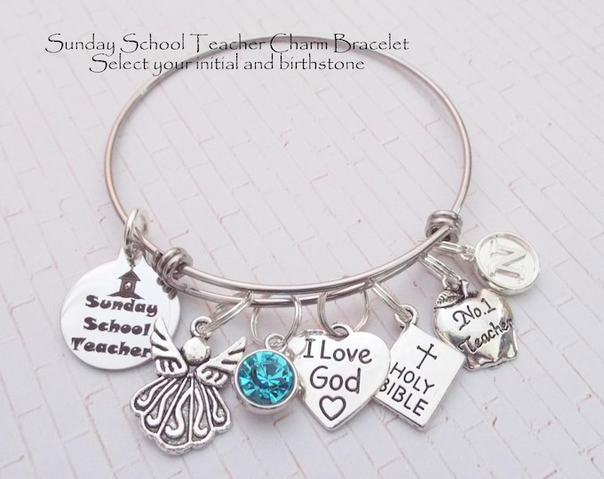 Gift for Sunday School Teacher, Sunday School Teacher Gift, Religious Jewelry, Gift for Teacher, Personalized Gift, Gift for Her