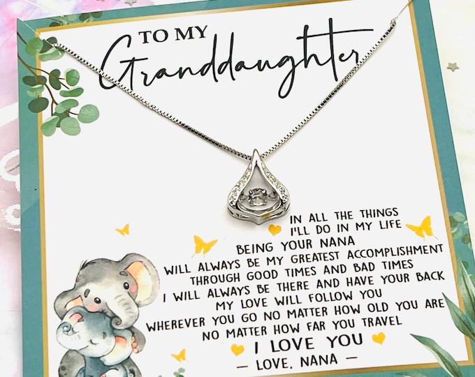 Personalized Gift for Granddaughter | Christmas Gift from Nana | Crystal Necklace | Custom Jewelry | Gift from Nana | Handmade Jewelry