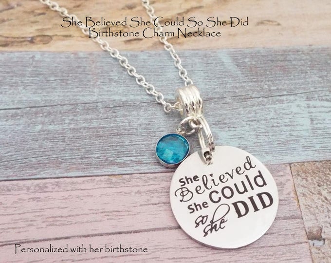 Daughter Christmas Gift, Customized Necklace, Birthday for Girl, Granddaughter Gift, Birthstone Jewelry, Personalized Gift, Gift for Her