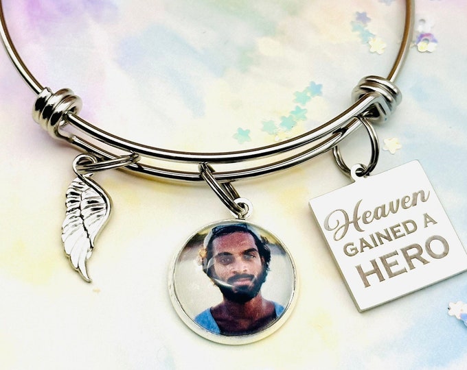 Personalized Memorial Charm Bracelet, Sympathy Jewelry, Remembrance Gift, Father Memorial, Loss of Loved One Gift, Grief and Mourning