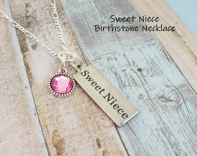 Niece Birthday Gift, Aunt to Niece Gift, Gift for Niece, Niece Jewelry, Birthstone Jewelry, Gift for Girl, Gift for Her, Niece Necklace