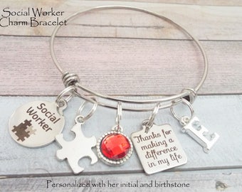 Gift for Social Worker, Social Worker Graduation, Personalized Gift for LSW, Gift for Her, Gift for Her, Woman Graduate Gift, Custom Jewelry