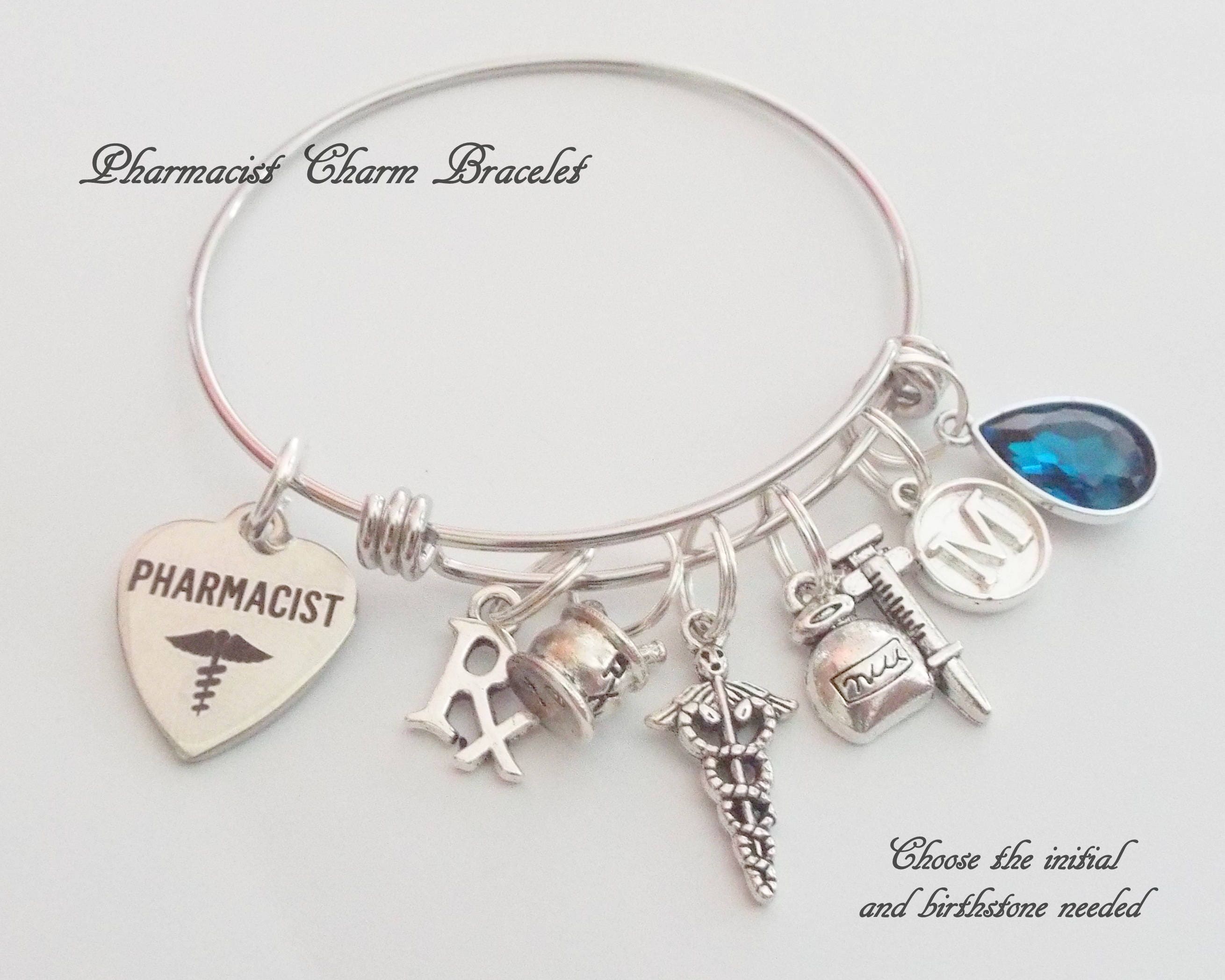 Pharmacist Graduation Gift Charm Bracelet For Graduating