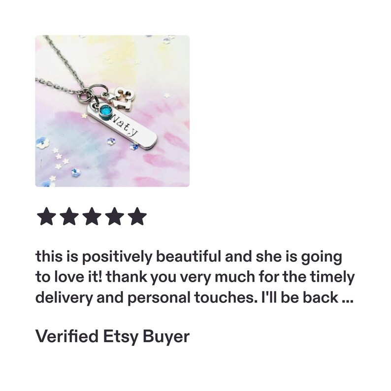Hand Stamped Name Bar Necklace: Teen Girl Gift with Swarovski Birthstone image 7