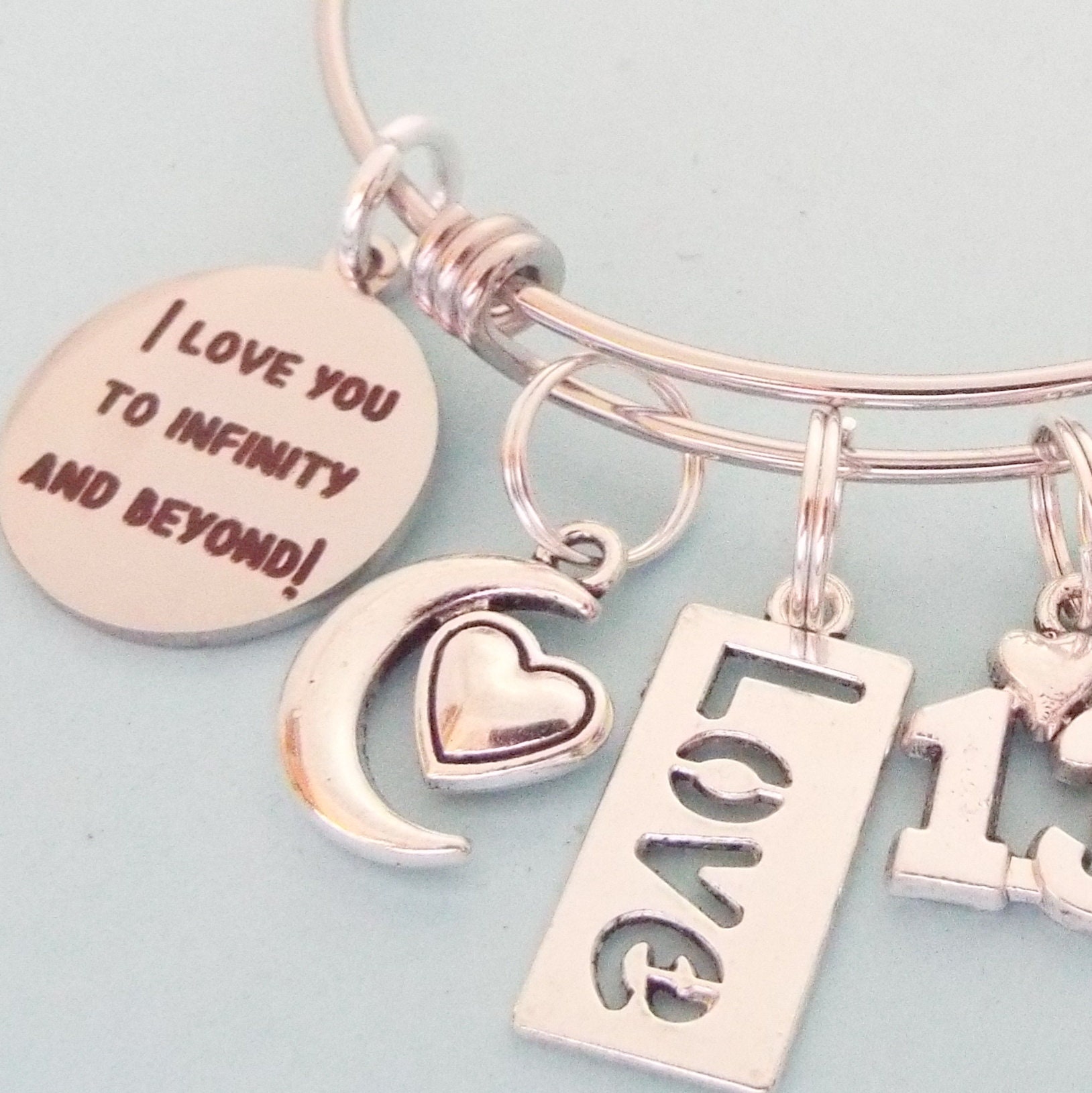 Gift for Girl, Engraved 13th Birthday Charm Bracelet, 13 Year Old Girl  Gift, Handmade Gift for Her, Teenager Jewelry, Personalized Gift