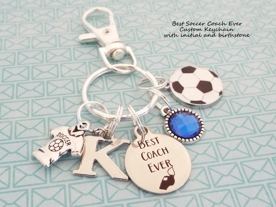 Coach initial keychain best sale