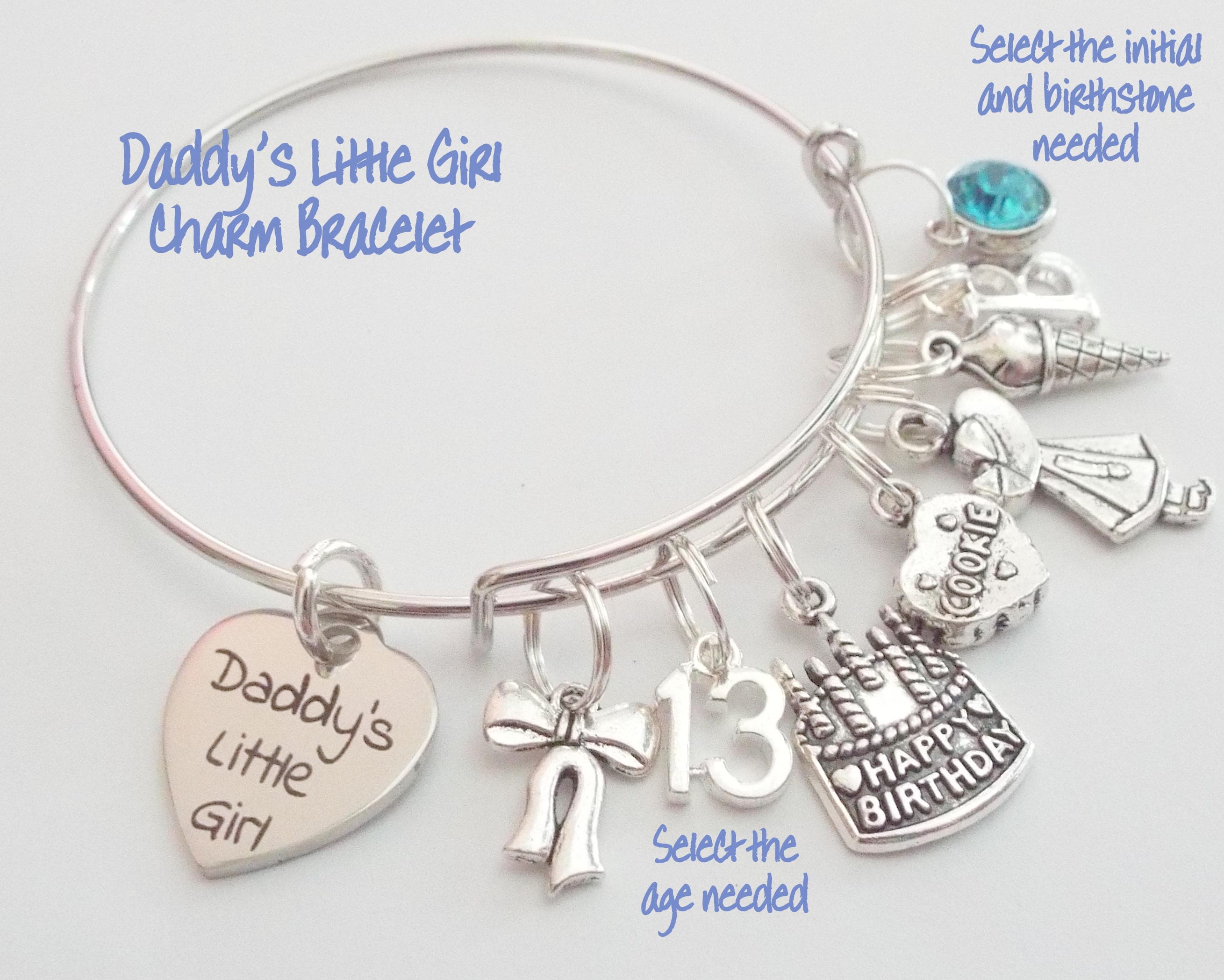 Daddy S Little Girl Charm Bracelet Father To Daughter Gift
