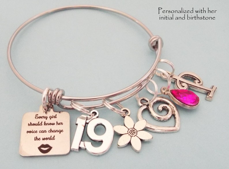 19th Birthday Girl Gift Charm Bracelet for Girl Turning 19 Etsy
