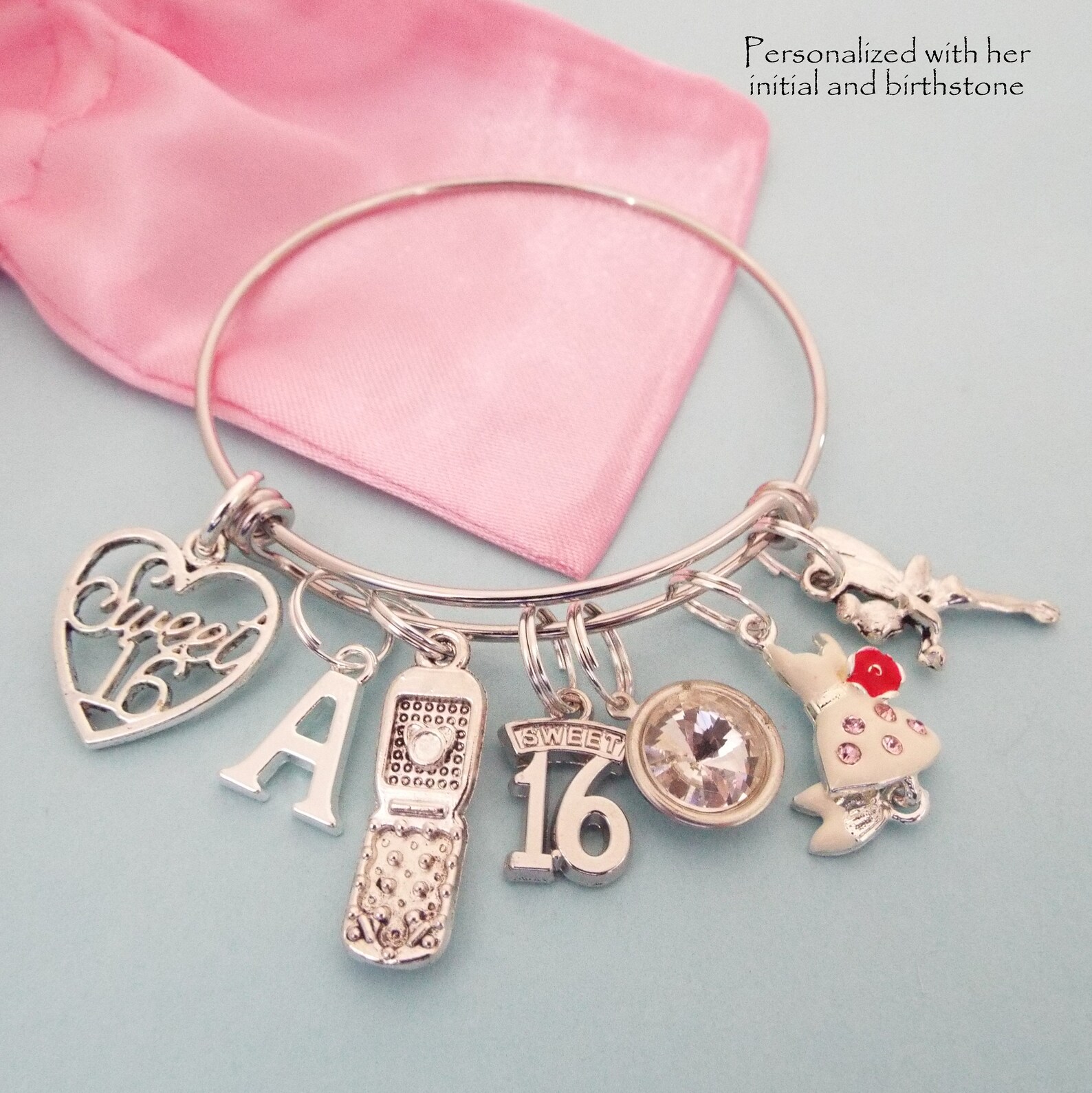 Rembrandt Charms Sweet 16 Charm Necklace 10k Yellow Gold Sweet 16