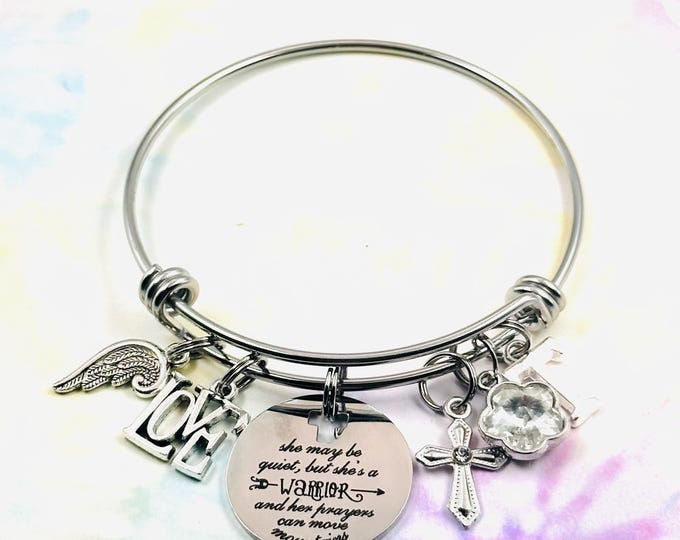 Bible Verse Bracelet, Easter Gift for Daughter, Prayer Warrior, Handmade Jewelry, Handmade Gift for Her, Mother's Day Gift from Daughter
