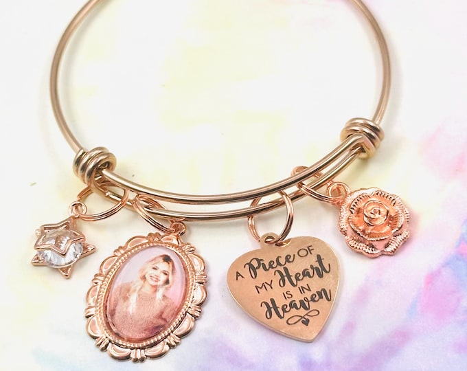 In Loving Memory Gift, Charm Bracelet, Sympathy Jewelry, Memorial Gift for Her, Loss of Father, Mother,, Loved One, Personalized Jewelry