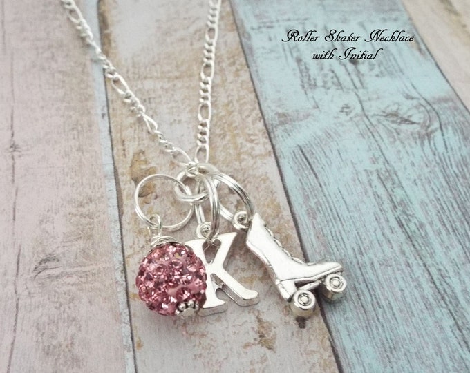 Roller Skating Necklace, Personalized Girl Christmas Gift, Gift for Roller Skater, Custom Sports Jewelry, Personalized Gift, Gift for Her