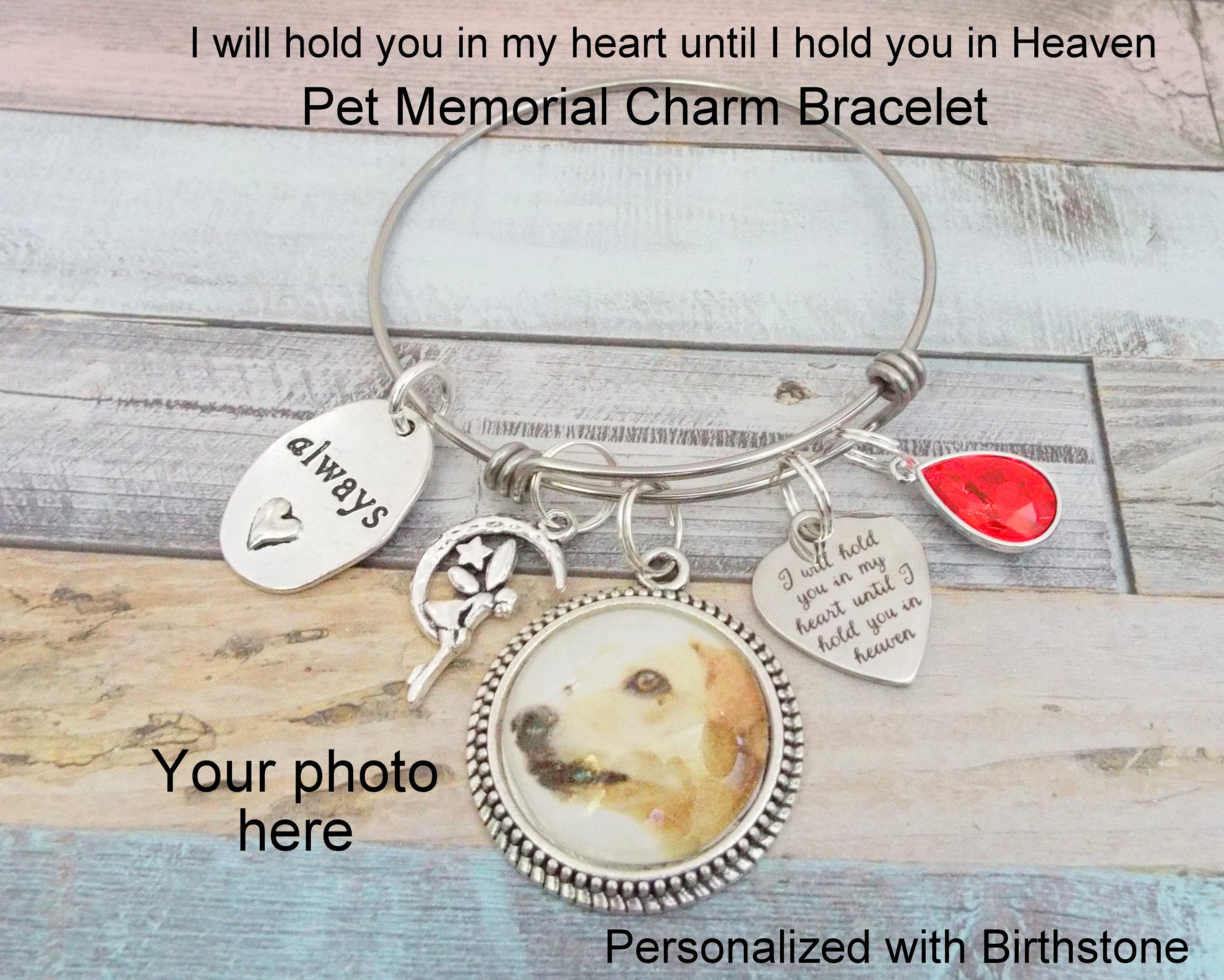 Dog Memorial Charm Bracelet, Dog Memory Bracelet, In Memory of Dog