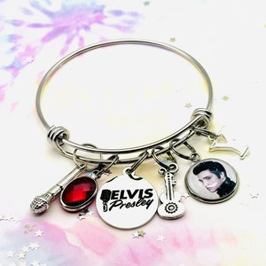 Handgemachtes Elvis Presley Bettelarmband: Rock&#39;n&#39;Roll Schmuck