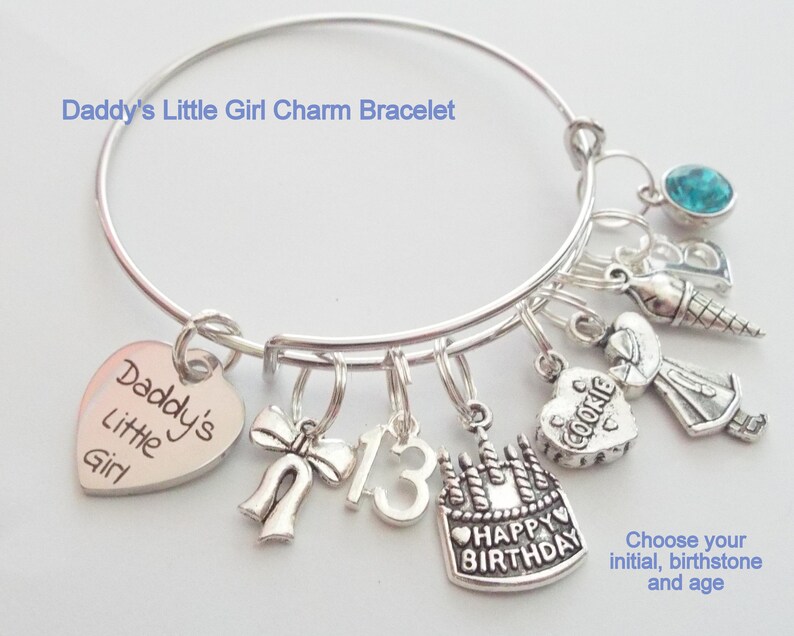 Daddy's Little Girl Charm Bracelet Father to Daughter Etsy