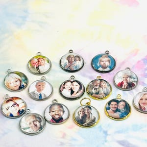 Personalized Photo Charm: Custom Family Portrait Jewelry, Memorial Gift