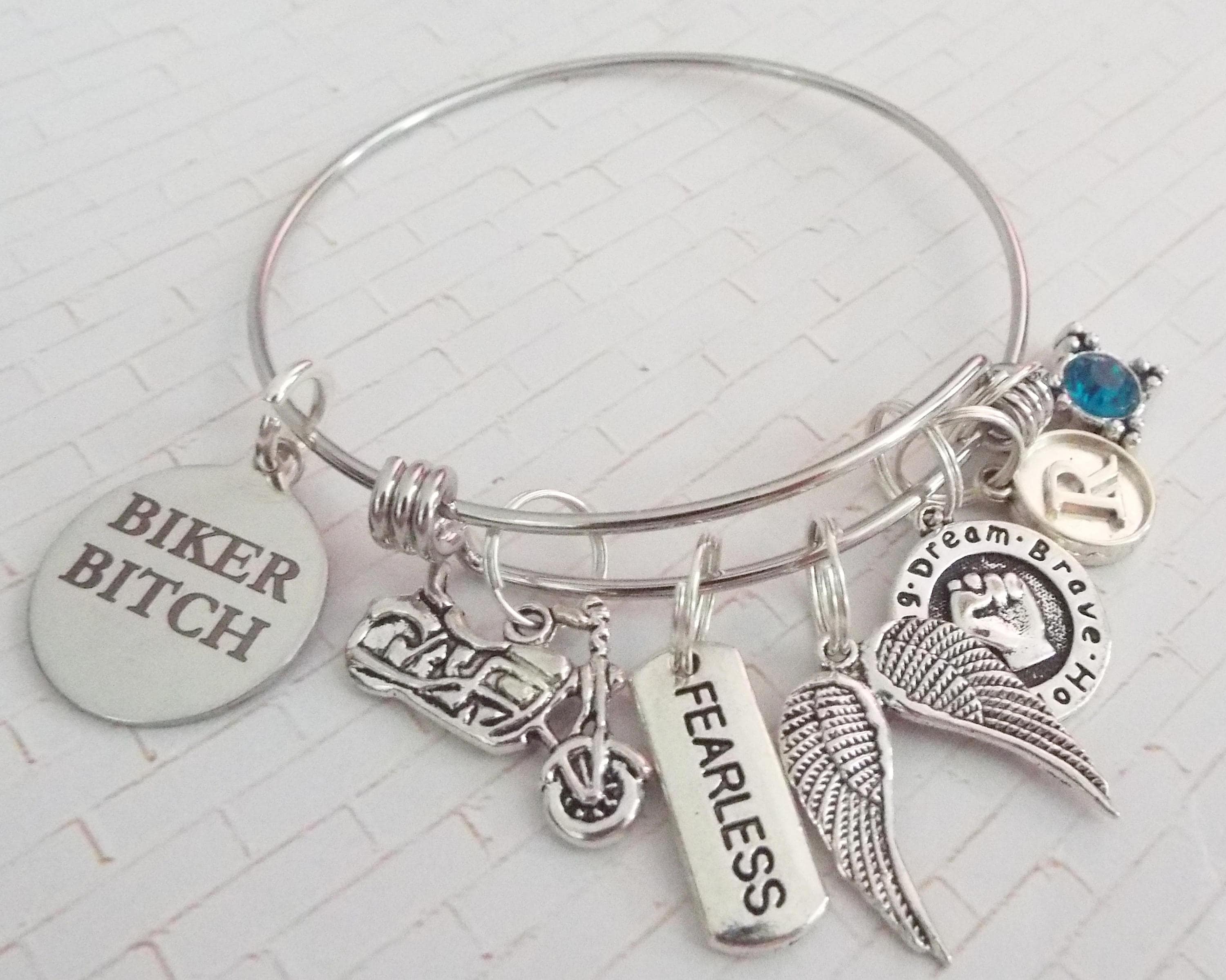 Motorcycle Bracelet for Girl, Gift for Motorcycle Rider, Biker Bitch