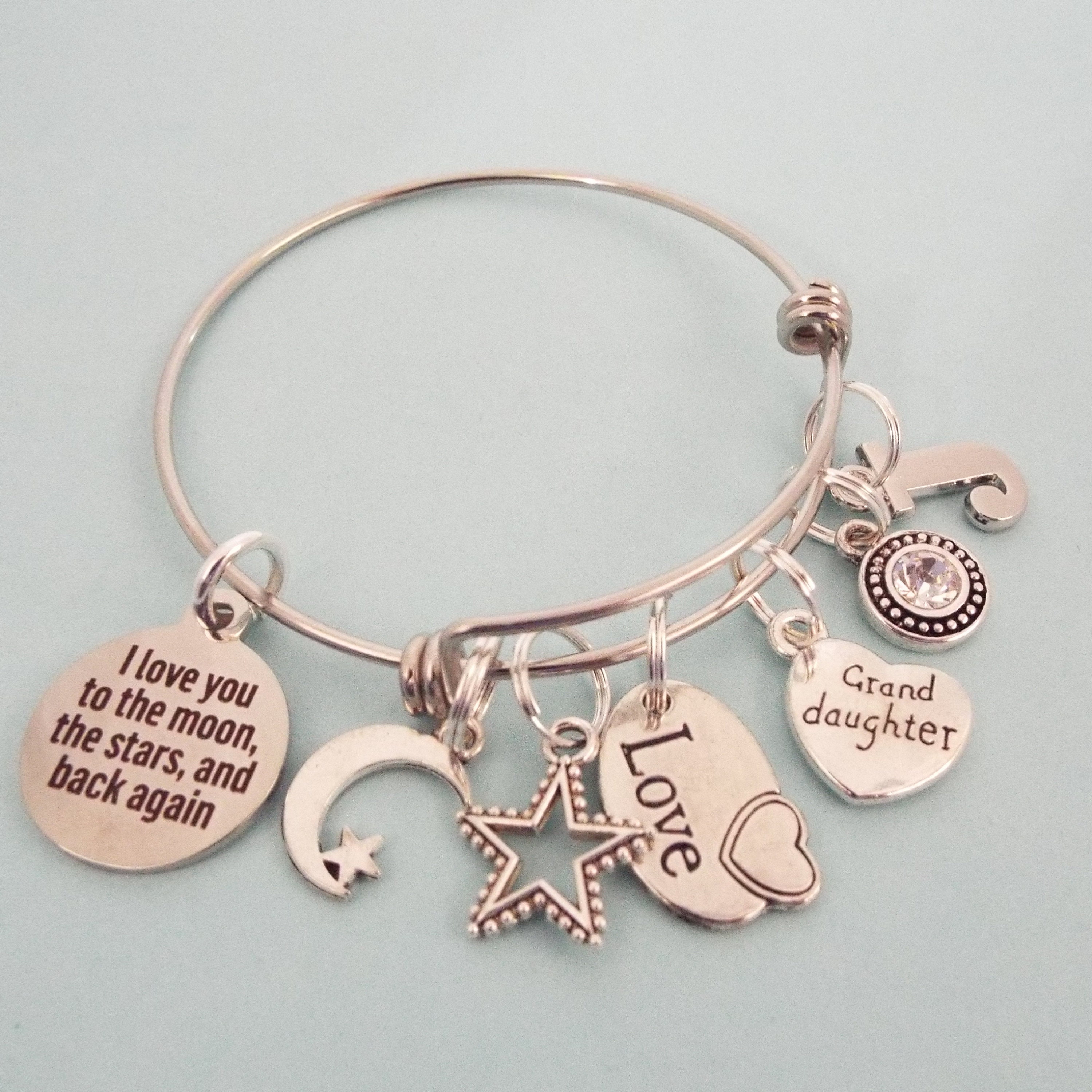 Gift Idea for Granddaughter, Granddaughter Charm Bracelet, Birthday