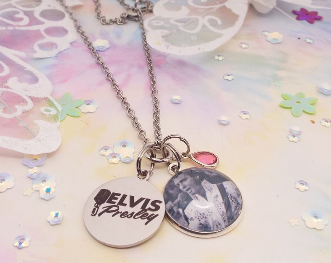 Elvis Presley Jewelry |  Elvis Presley Necklace | Birthday Gift Elvis Lover | Friend Birthday Gift | Hand Made Jewelry Gift | Mother Gift