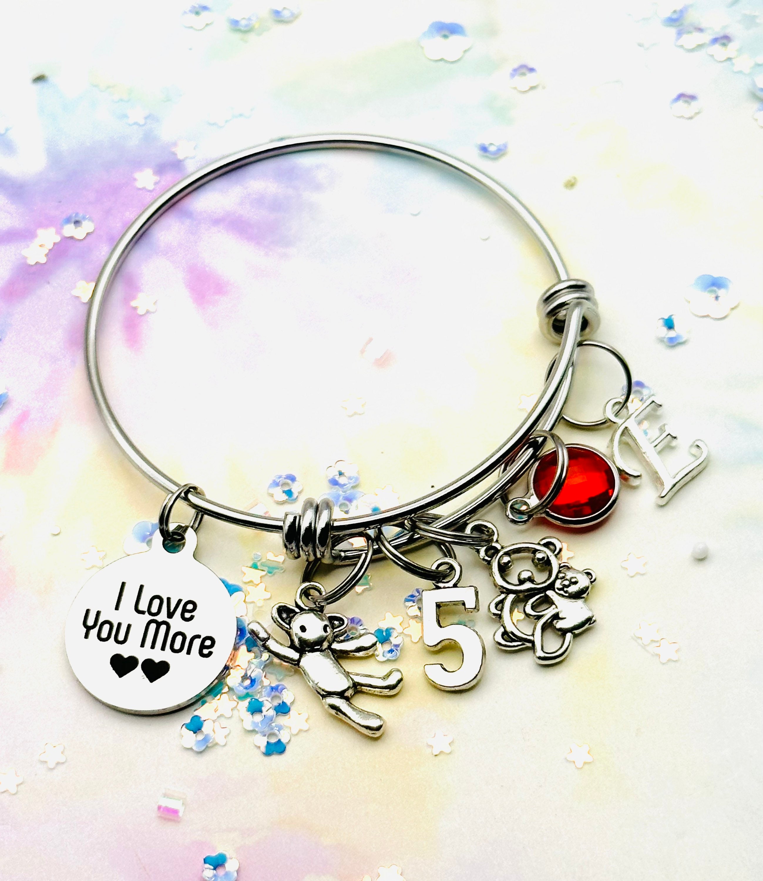 Personalized Birthday Gift for 10 Year Old Girl, Handmade Jewelry, Silver  Charm Bracelet for Child, 10th Birthday Gift, Daughter From Mom 