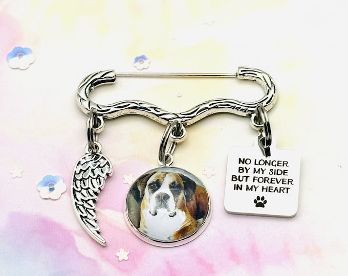 Dog Memorial Gift, Custom Photo Sympathy Pin, Sorry for Your Pet Loss, Personalized Gift, Handmade Gift, Memorial Brooch of Pet Gift, Cat