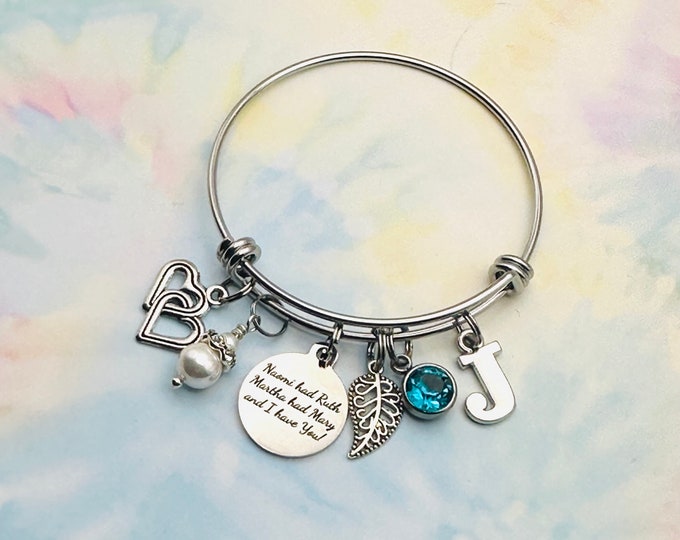 Christian Jewelry, Bible Verse Charm Bracelet, Christian Best Friend Gift for Her, Personalized Jewelry, Handmade Gift Box, Birthday Gift