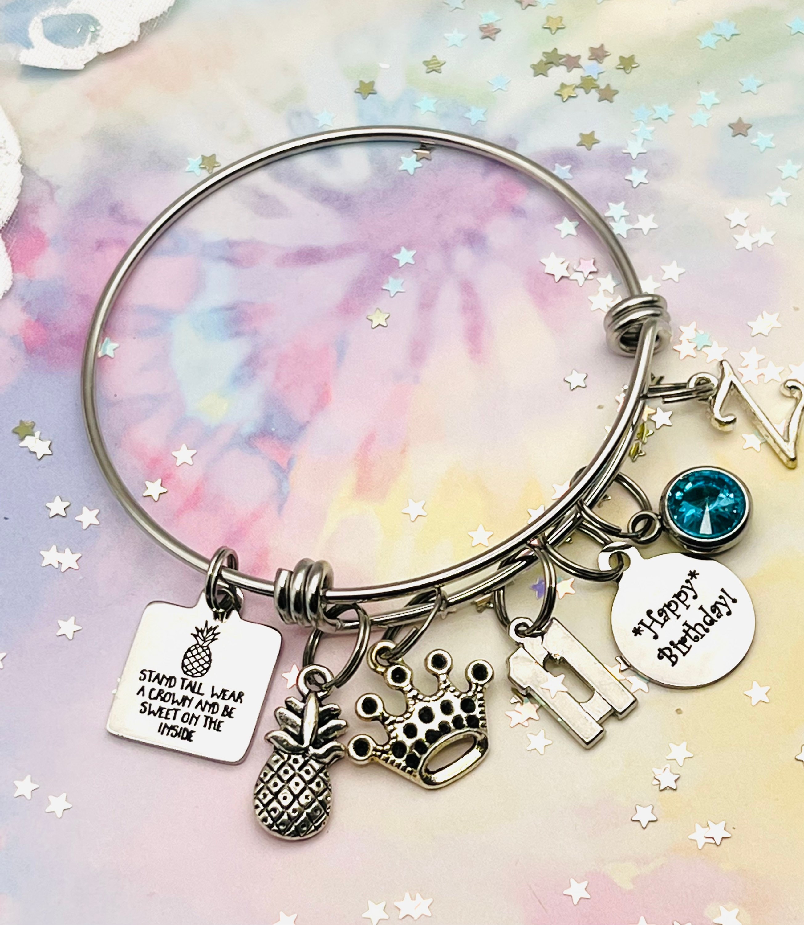 Girl's 11th Birthday Charm Bracelet Personalized Gift 11 - Etsy