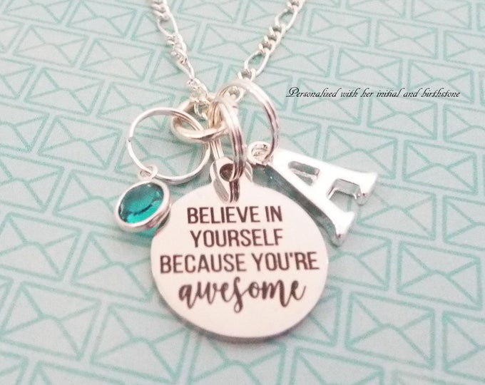 Girls' Birthday Necklace, Daughter Gift, Granddaughter Gift, Personalized Gift, Custom Jewelry, Silver Necklace, Gift for Her, Niece Gift