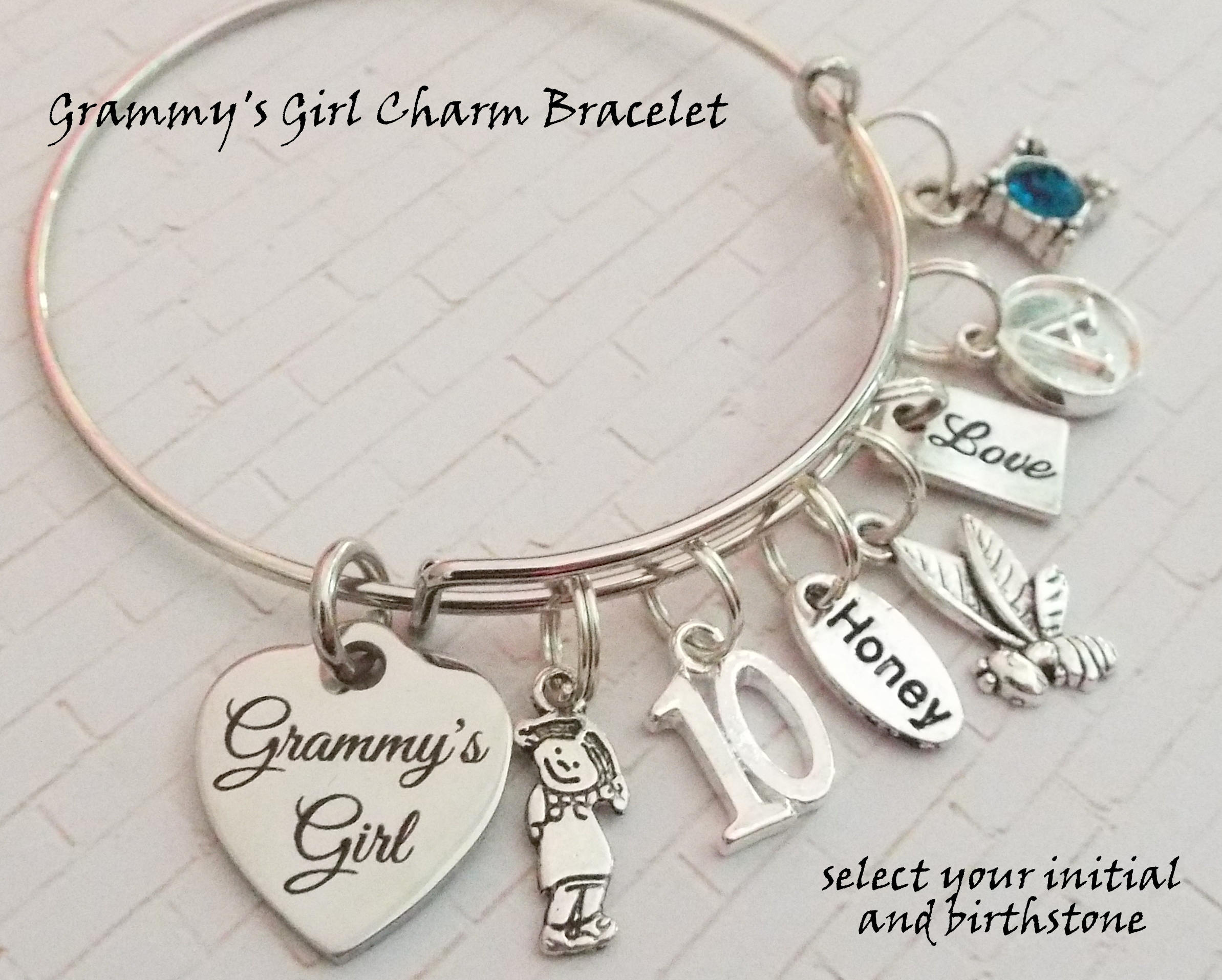 gift-idea-for-granddaughter-10th-birthday-charm-bracelet-happy
